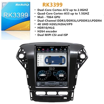 Ford Mondeo MK4 Android Radio 2011 - 2013 Auto Multimedia Player autoradio Audio Stereo, GPS Navi Galvas Vienības Kasešu Diktofonu
