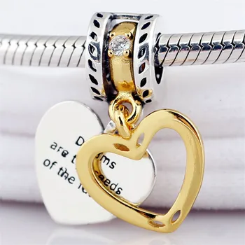 Īsta 92 5 Sirds Kulons Sapnis ir Mīlestības Sēklu Pērlītēm, Piemērots Oriģinālo 3mm Rotaslietas Aproces Sieviešu Dāvana