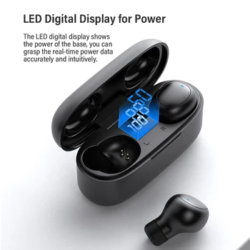 DACOM U7 TWS Taisnība Bezvadu Stereo Bluetooth Austiņas 5.0 Mini HIFI Earbuds TWS Skaļruņus ar LED Displejs, iPhone, Samsung