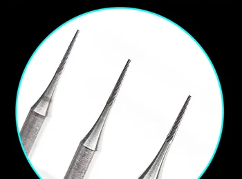 10pcs Šaura kolonna adatu Volframa tērauda bur rotaslietas zobu burs koka kodola sakņu griešanai darbarīki frēze