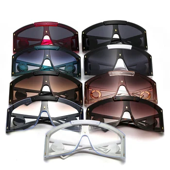 Vīriešu Maska, Brilles, Saulesbrilles Sieviešu Modes Viens Gabals Kvadrātveida Saules Brilles Vīriešiem Lielgabarīta Dāmas Brilles UV400 oculos H146