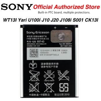 Oriģināls Sony BST-43 Mobilā Tālruņa Akumulators Sony Ericsson WT13I U100i Yari J10 J20 J108i S001 CK13I