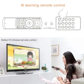 25A 2.4 G Mini tastatūru, Gaisa pele, tālvadības pults ar Austiņu Ligzdu, Lai Smart TV Android TV Box Uguns TV