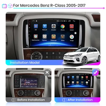 Junsun V1 Android 10.0 Auto Radio Multimediju Auto Stereo Mercedes Benz R-Klases W251 R300 M-Class W164 ML350 2005 2 din dvd