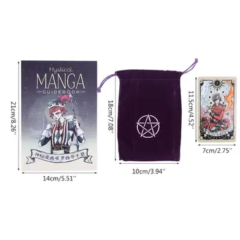 Mistisks Manga Tarot Ģimenes galda Spēle, Zīlēšana ar Kārtīm, Soma un Ceļvežu