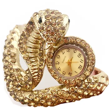 Čūska Skatīties Sieviešu Pulksteņi Luksusa Zelta Rokassprādzi Sieviešu Pulksteņi Modes Dāmas Skatīties Bayan Saat Pulkstenis reloj mujer montre femme