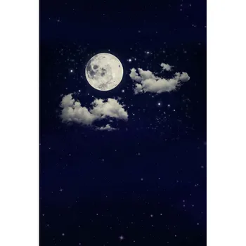 MEHOFOTO Kosmosa Mēness Vinila Fotogrāfijas Fons Jaundzimušo Nakts Debesis Jaunu Flaneļa Auduma Fona Foto Studija 2707