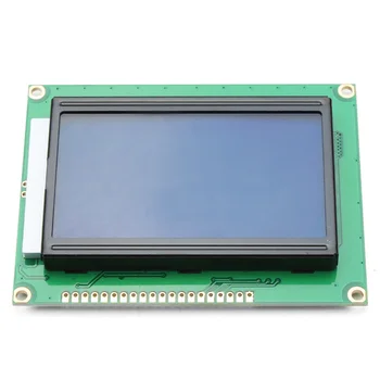 Jaunas Ielidošanas 128 x 64 LCD Displeja Modulis Zilā Ekrāna fona Apgaismojumu, Lai Arduino Kontrolieris Darbi ST7920