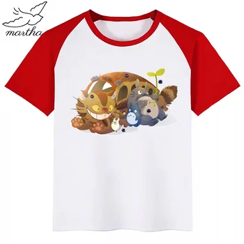 Totoro Jauno Vasaras Drukas Bērnu T-krekls ar Īsām Piedurknēm O-veida kakla T Kreklu Bērnu Gilrs Gadījuma Tshirt Kids Apģērba