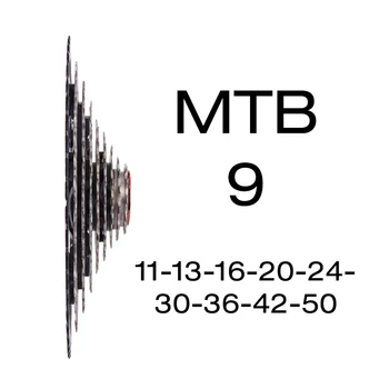 MTB 9 Ātrumu 11-50T Kasetes Kalnu Velosipēds 9S Kasetes Plašu Attiecība Velosipēdu Brīvrumbas Savietojams Ar Shimano M430 M4000 M590