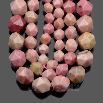 3Strands/Daudz Dabas Red Rhodonite Gem akmeņi 24 Slīpētas Daudzstūra Distances Krelles Diy Rotaslietas 7.5