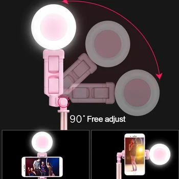 170CM Bluetooth Pagarināt Mobilā Tālruņa Selfie Nūju Statīvs LED Ring Light ar Flash Monopod Mount Dzīvot Raidījums Selfie