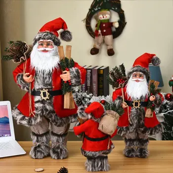 Tēvs Sals Attēls, Zem Ziemassvētku Eglītes, Ziemassvētku Vecītis Mājas Dekoram Rotājumu Navidad 