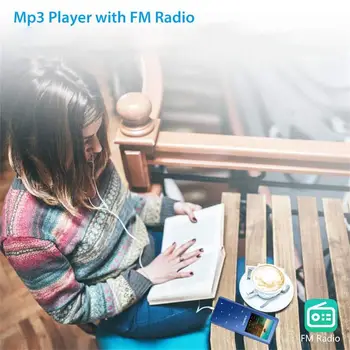 MP3 Atskaņotājs ar Bluetooth 4.2 Metāla Touch Pogu Mūzikas Atskaņotājs 8GB/16GB/32GB/40GB Iebūvēts Skaļrunis ar FM, Paplašināma 128GB TF Kartes