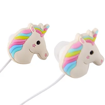 Gudrs unicorn vadu austiņas ar mikrofonu Bērns, Meitene, Stereo austiņas mūzikas earbuds unicorn uzglabāšanas soma Tālrunis Xiaomi huawei