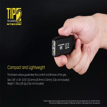 Lukturītis Sākotnējā NITECORE TIP2 Keychain Gaismas CREE XP-G3 S3 720 lm USB Lādējamu Keychain Lukturītis ar Akumulatoru