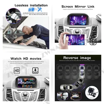 Android 10.0 PX6 Ford Fiesta 7 Mk 7 2013. - 2017. gadam GPS Navigācijas Auto Radio Stereo Auto DVD Multimediju Auto Spēlētājs HeadUnit 2DIN