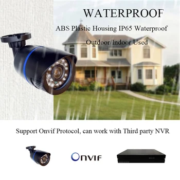 2MP 1080P HD 48V POE Kameras Audio IP Kameru Micro SD Kartes Slots Drošības Uzraudzības IS P2P Onvif Āra Ūdensizturīgs CCTV Kameras