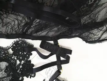 Wriufred Sexy mežģīņu kārdinājums nightdress izšūti viedokļa pidžamu seksīga nakts kleita divdaļīgs kostīms Sieviešu M izmērs apakšveļu
