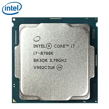 Intel Core i7-8700K i7 8700K 3.7 GHz Sešu Kodolu Divpadsmit-Diegi CPU Procesors 12M 95W LGA 1151 pārbaudīta strādā