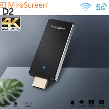 Mirascreen D2 TV stick 5G 4K anycast miracast bezvadu uztvērēja displeja dongle miracast airplay dlna 5G TV Stick