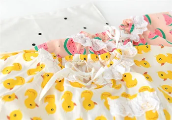 Bērnu miega valkāt Baby girl Apģērbu Komplekts augļu garām Piedurknēm Komplekti Jaundzimušais meitene Tērpiem toddler kids Apģērba Komplekts