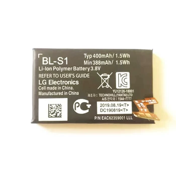 Jaunu 400mAh BL-S1 BLS1 Akumulatoru LG G Skatīties W100 W100KT BL S1 Oriģinālo Akumulatoru Baterij Bateria