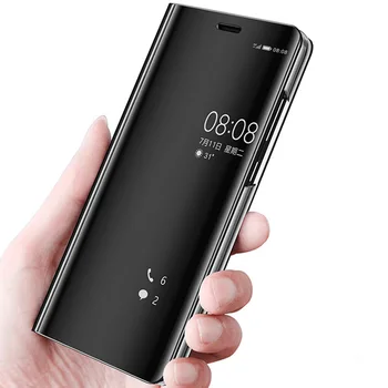 Spogulis Skatu Flip Ādas Vāks Huawei Mate 10 Lite mate 20 20 Pro 20X P30 Lite Nova 4 3 3I P Smart 2019 Smart Case Fundas