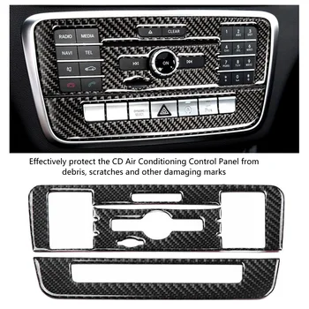 Oglekļa Šķiedras CD, Gaisa Kondicionēšanas Vadības Paneļa Vāku apdares Interjera Vāka Uzlīme par Mercedes-Benz A Klase B Klase CLA GLA