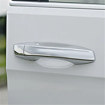 Auto Stils ABS Hromēti Durvju Rokturi Bļodā Durvju rokturi Aizsardzības aptver Vāciņš Melns, par Volkswagen Golf 7/7.5 rline 2013. - 2020. gadam
