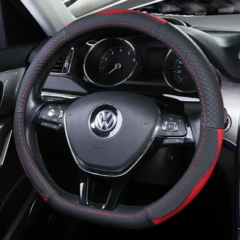 Augšējā Slāņa Ādas Stūre Stūres Pārvalki Volkswagen VW Ameo Arteon CC Vabole Golf GTI Jetta Passat Phideon Polo, Vento tiguan