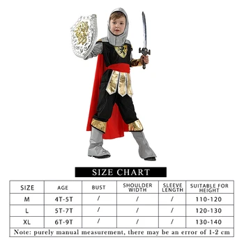 Halloween Cosplay Bērniem Maskēties Puse Karaļa Bruņinieks Warrior Kostīmi Zēniem Karavīrs Bērniem, Uzstādīt Jaunu 2020