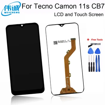 Par Tecno Camon 11s CB7 LCD Displejs Melnā Tecno Camon 11S CB7 LCD skārienekrāna Digitizer Montāža+Bezmaksas Rīki