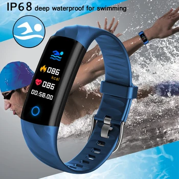 LIGE Smart Skatīties Sieviešu IP68 Ūdensnecaurlaidīga Sporta Aproce Smart Fitnesa Tracker asinsspiediens, Sirds ritma Monitors saprātīga Skatīties