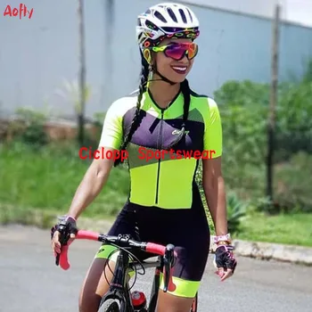 Ir 2021. Ciclopp Sieviešu Clothies Īsās Triatlona Riteņbraukšana Jersey Komplekti Skinsuit Macaquinho Ciclismo Feminino Jumpsuit Komplekti Vasaras