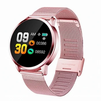Jaunu Q8 OLED Bluetooth Smart Skatīties Nerūsējoša Tērauda Ūdensizturīgs Valkājamas Ierīces Smartwatch rokas Pulkstenis Vīriešiem, Sievietēm, Fitnesa Tracker