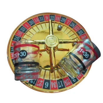Jaunums Dāvanas Krievijas Lucky Shot Puse Spēles Rulete Dzeramā Spēli Ar 6 Stikla Spin Riteņa Portatīvie Galda Spēle 2-3 Spēlētājs