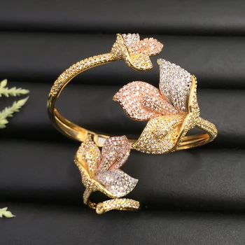 Lanyika Modes Jewelr Pārspīlētu Cerību Graciozs Vanagnadziņi Mikro Pārklājumu Puse Romantiska Rokassprādze Ar Gredzenu Banketa Dienas Labākā Dāvana