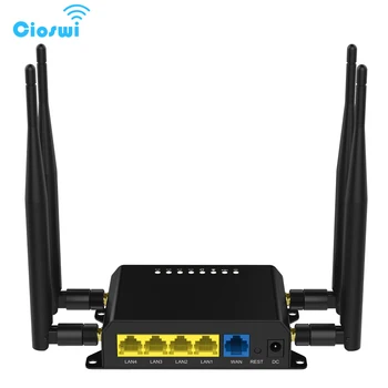 Cioswi WE826-T modem 3g, 4g, wifi, sim kartes slots auto, wifi, 3g, 4g router 300mbps mobile router ar 4 ārējās antenas 4 lan waifai