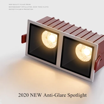 [DBF]2020 Stilīgs NAV Dazzing Griesti, Padziļinājumā LED Downlight 24W 14W Aptumšojami Kvadrātveida LED Griestu Spot Gaismas Pic Fona