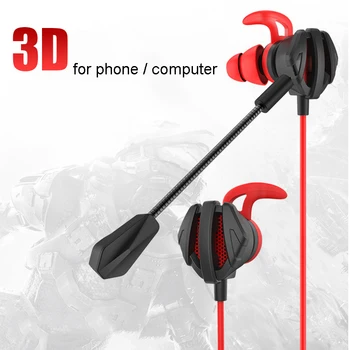 Austiņas Ķiveres CS Spēles Spēļu In-Ear Austiņas Ar 7.1 Mikrofons Skaļuma Kontrole PC Gamer Austiņas