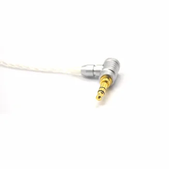 Bezmaksas piegāde Haldane 10cm 3.5 mm Male 3.5 mm Male 8cores Silver Plated 3.5 mm Stereo Audio Hifi Audio kabeli automašīnas AUX vadu kabeli