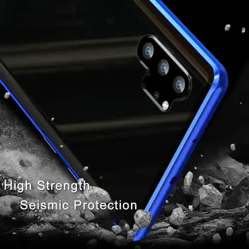 S20 + Magnētisko Adsorbcijas Metāla Case for Samsung Galaxy S20 Ultra Plus Gadījumā ar Rūdīta Stikla Vāks Iebūvēts Ekrāna Aizsargs