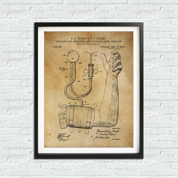 Vintage Medicīnas Iekārtu, Patentu Projektu Plakāti Un Izdrukas Zāles Sienas Mākslas Audekls Gleznošanai Ārsts Dāvanu Klīnika Dekori
