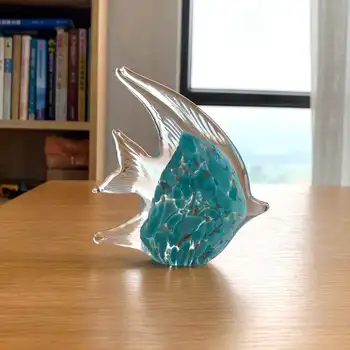 Krāsains Kristāla Stikla Izpūstas Zivis, Dzīvnieku Miniatūras Figūriņas Roku Izpūstas Mūsdienu Miniatūras Mājas Dekoru Accessorie Ziemassvētku Dāvanu