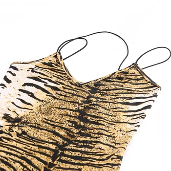 InstaHot Leopard Spageti Siksnas Kleita Dāmas Bez Piedurknēm Dzīvnieku Print Backless Zīmulis Kleita Sievietēm Vasarā Sexy Gadījuma Elegants