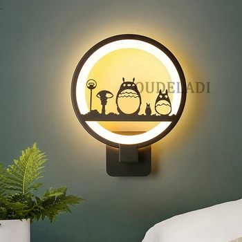 AC85-265V Mūsdienu Akrila sienas gaismas radošo loku LED Sienas Lampas, guļamistaba, viesistaba, ēdamistaba, koridors black Sconce