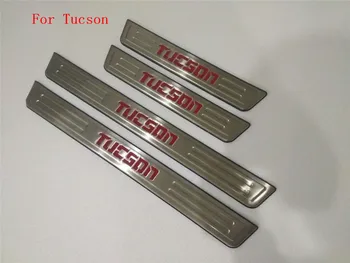 Nerūsējošā Tērauda Sānu Durvis, Palodzes Cover/Pretnodiluma Plāksnes Apdari 4gab/Komplekts Auto piederumi Hyundai Tucson 2005. līdz 2012. gadam Automašīnu stils