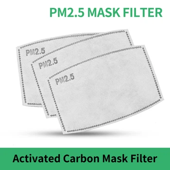 2/20/50gab PM 2.5 Sejas Maska Filtrs Putekļu Anti Dūmaka 5 Kārtu 95 salona Filtrs Pieaugušajiem Mutes Maskas Aizsardzībai Respiratoru FPP2