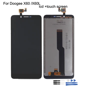 Sākotnējā Pārbaudīta Doogee X60L LCD Displejs, Touch Screen Montāža Remonts Daļa Tālruni Doogee X60 Ekrāns LCD Mobilais Daļa